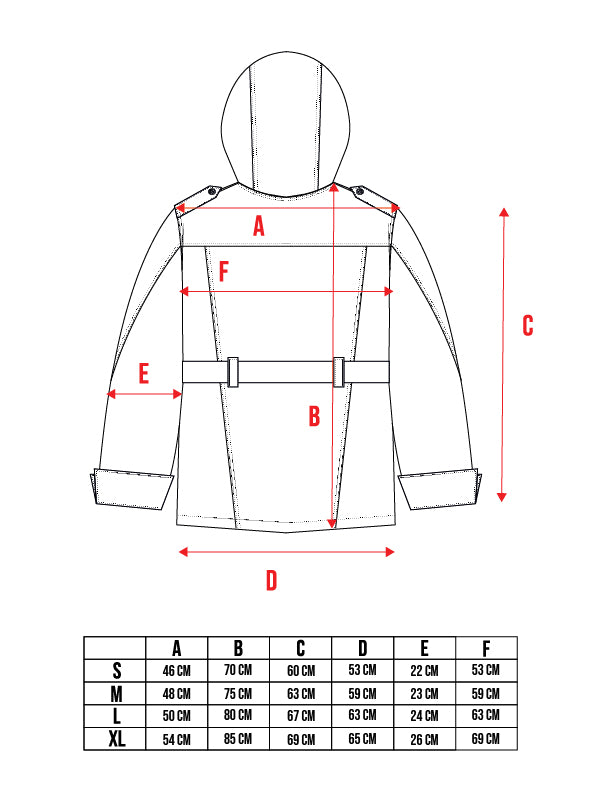 Cut-out parka jacket black