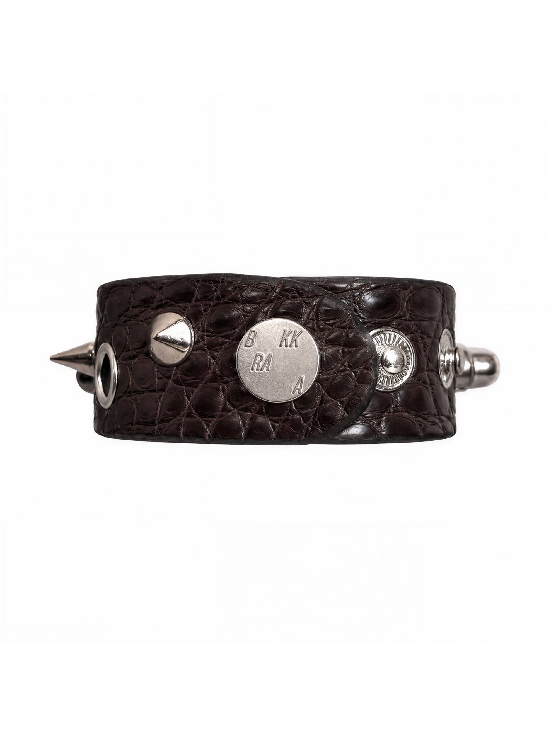 BARK BROWN ASYMMETRIC ALLIGATOR