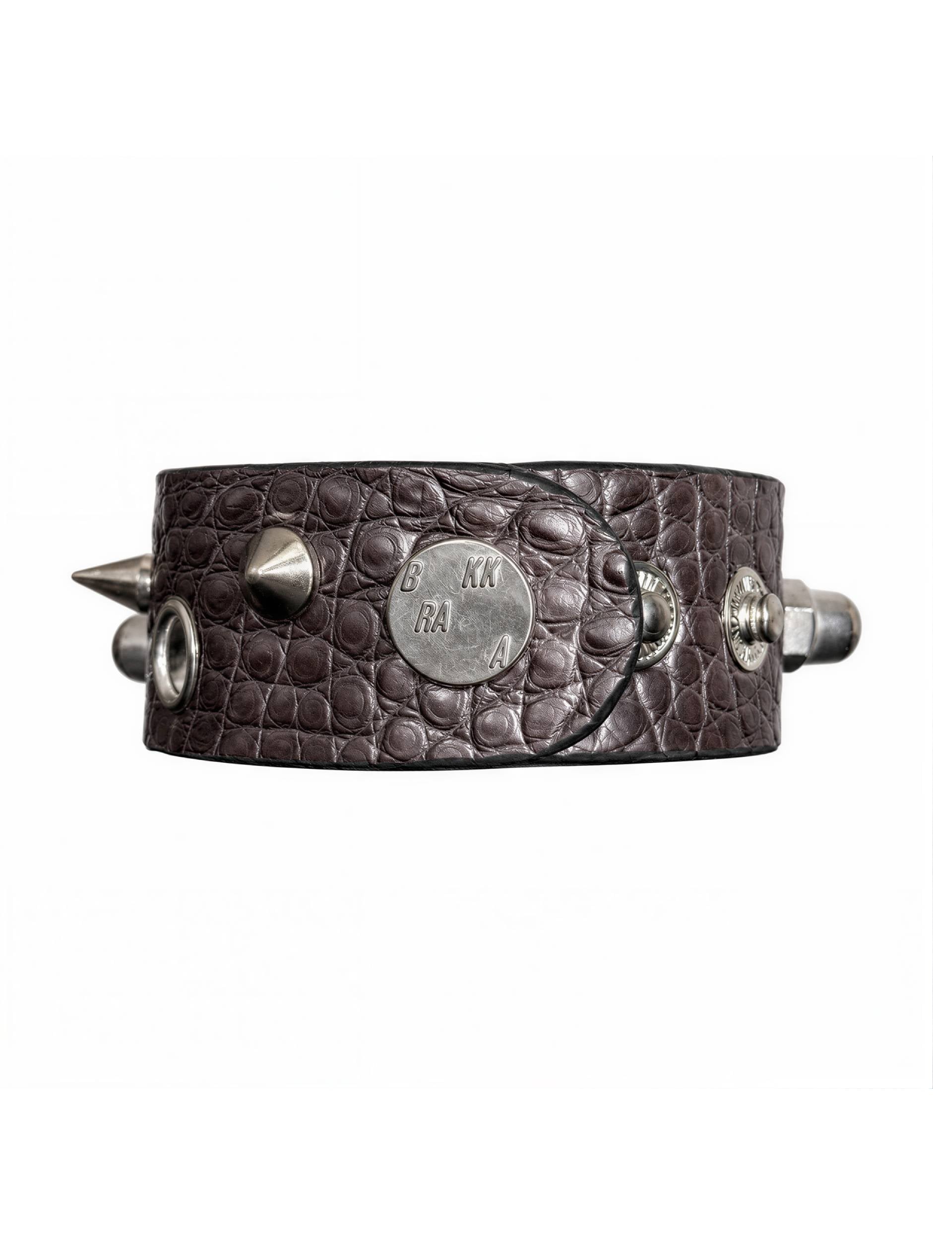 METALLIC SILVER ASYMMETRIC ALLIGATOR