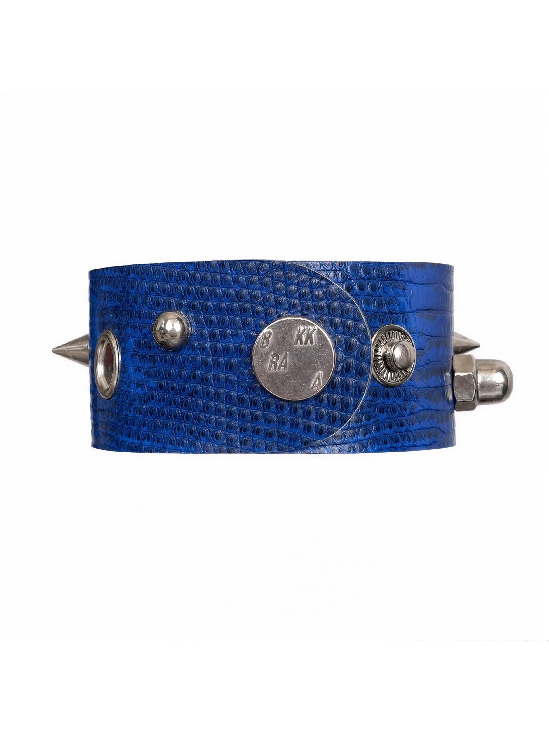 AZURE BLUE ASSYMETRIC LIZARD