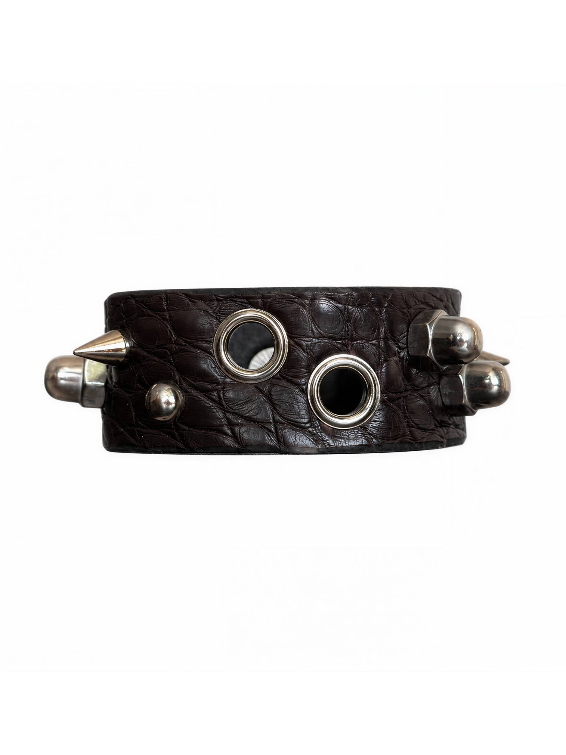 BARK BROWN ASYMMETRIC ALLIGATOR