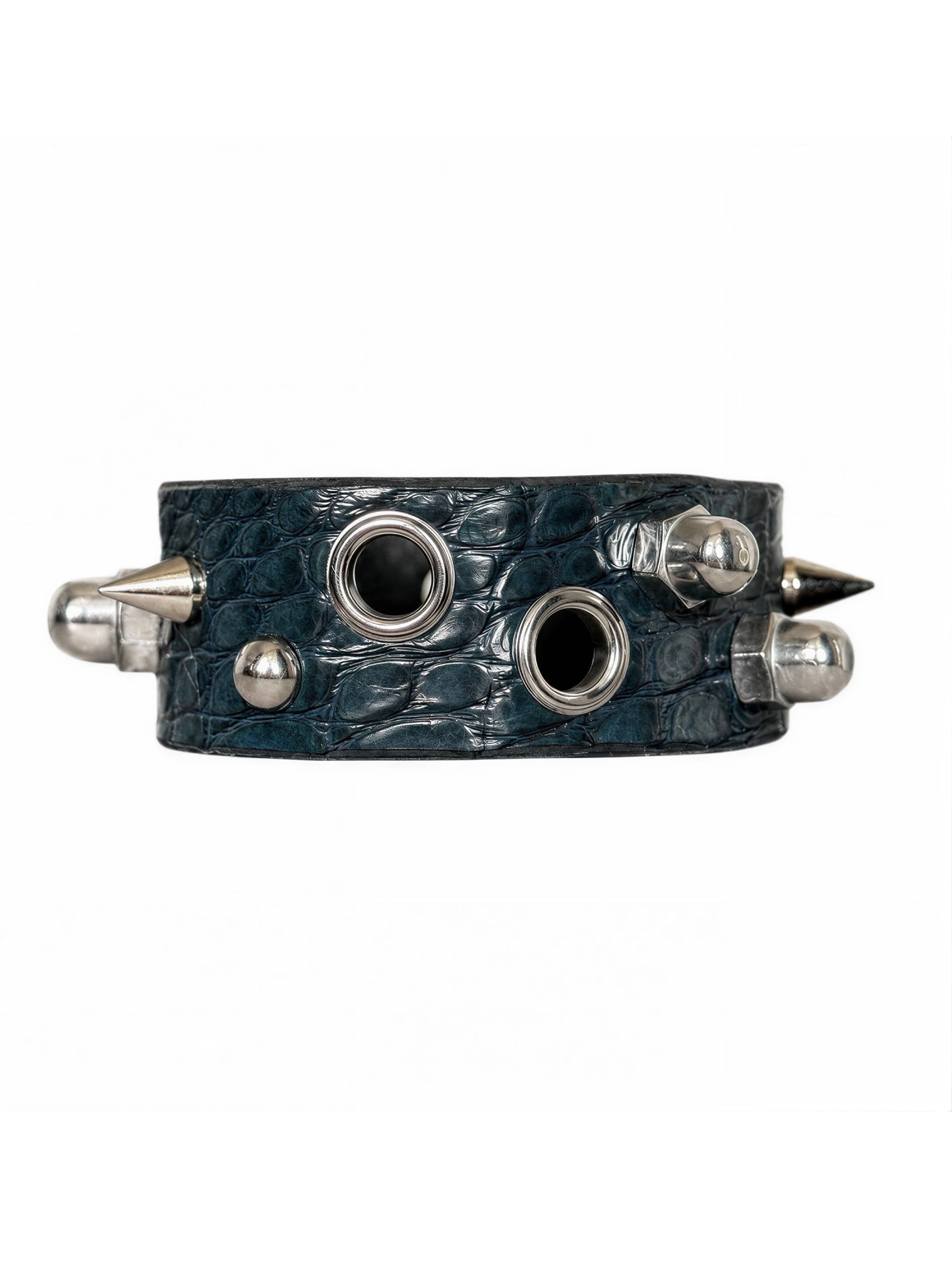 DARK TURQUOISE ASYMMETRIC ALLIGATOR