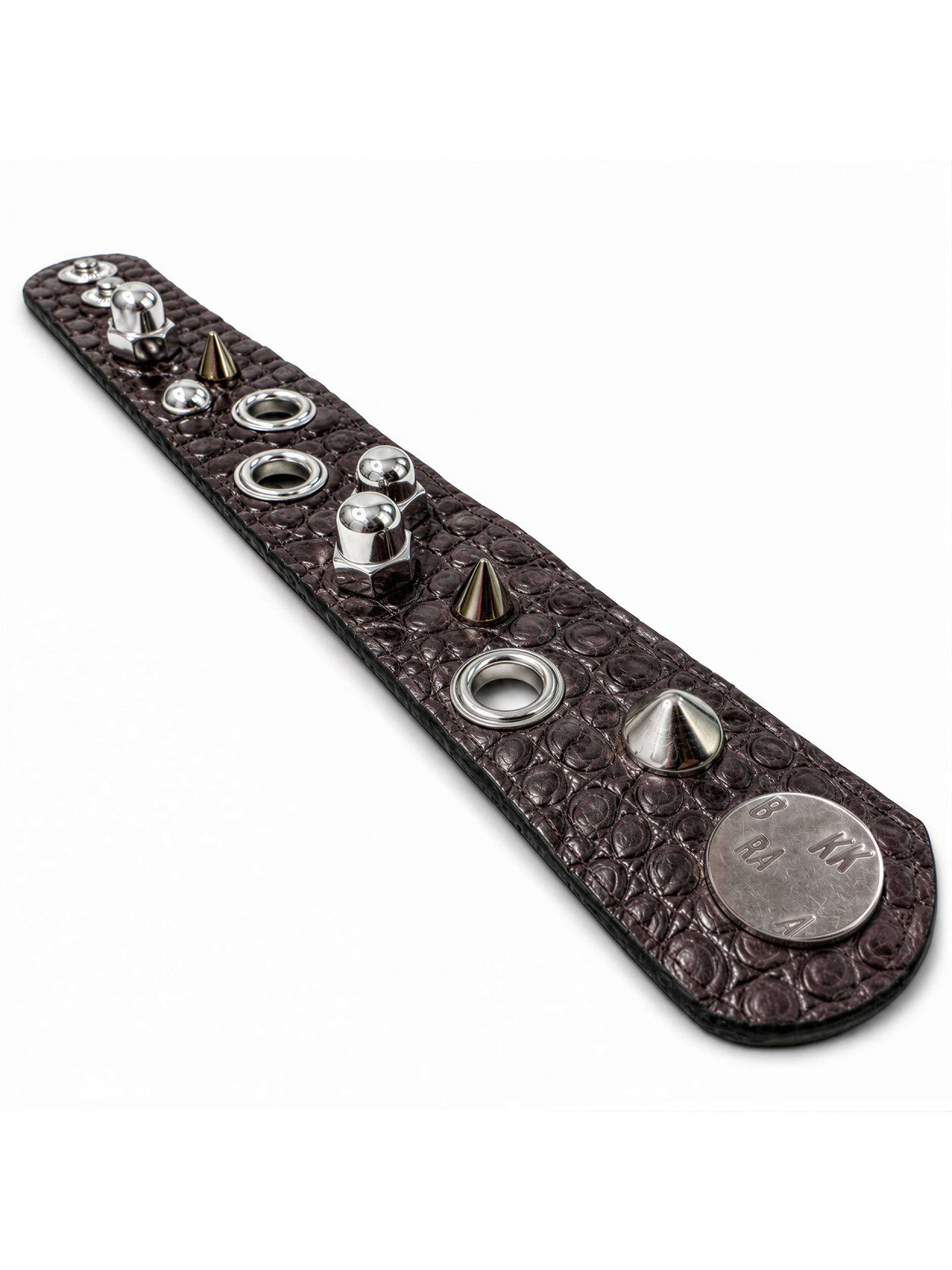 METALLIC SILVER ASYMMETRIC ALLIGATOR