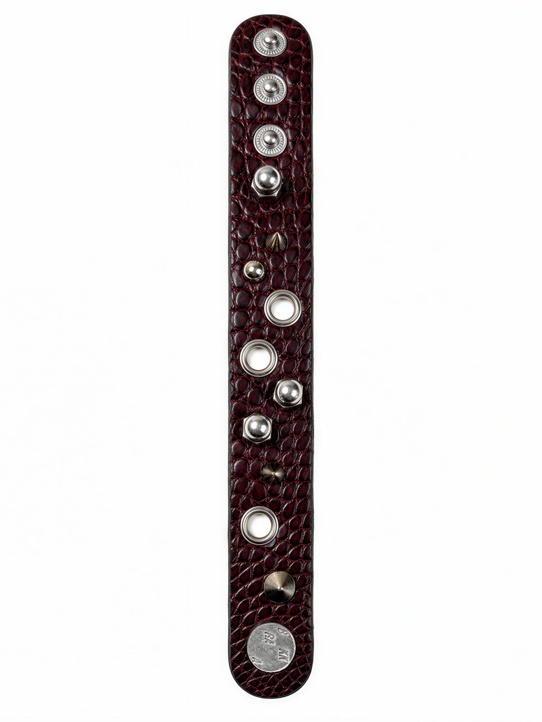 BORDEAUX BROWN ASYMMETRIC ALLIGATOR