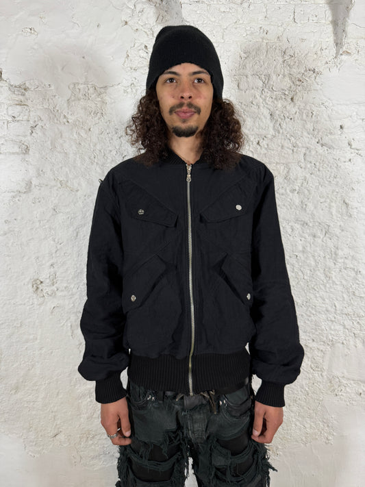 Tactical bomber jacket black