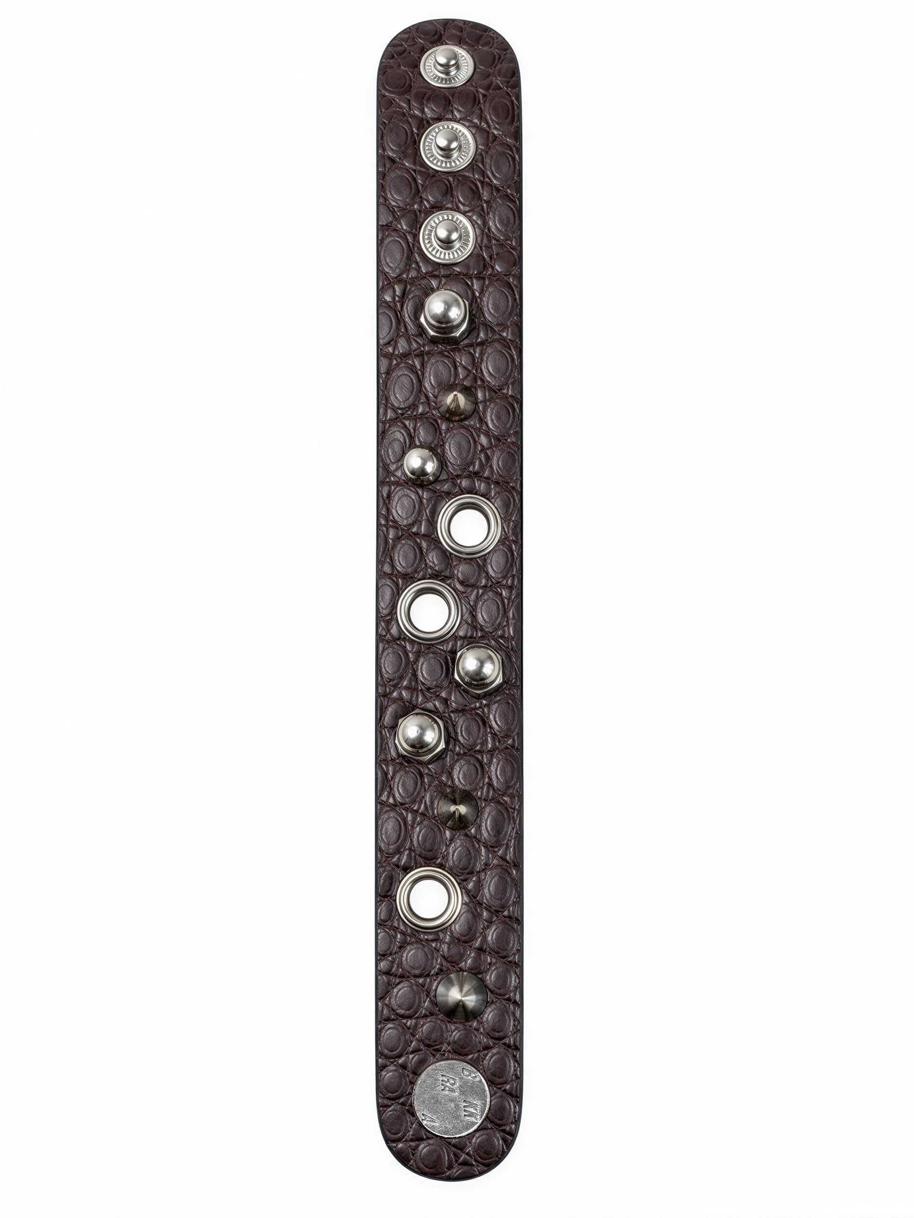 METALLIC SILVER ASYMMETRIC ALLIGATOR