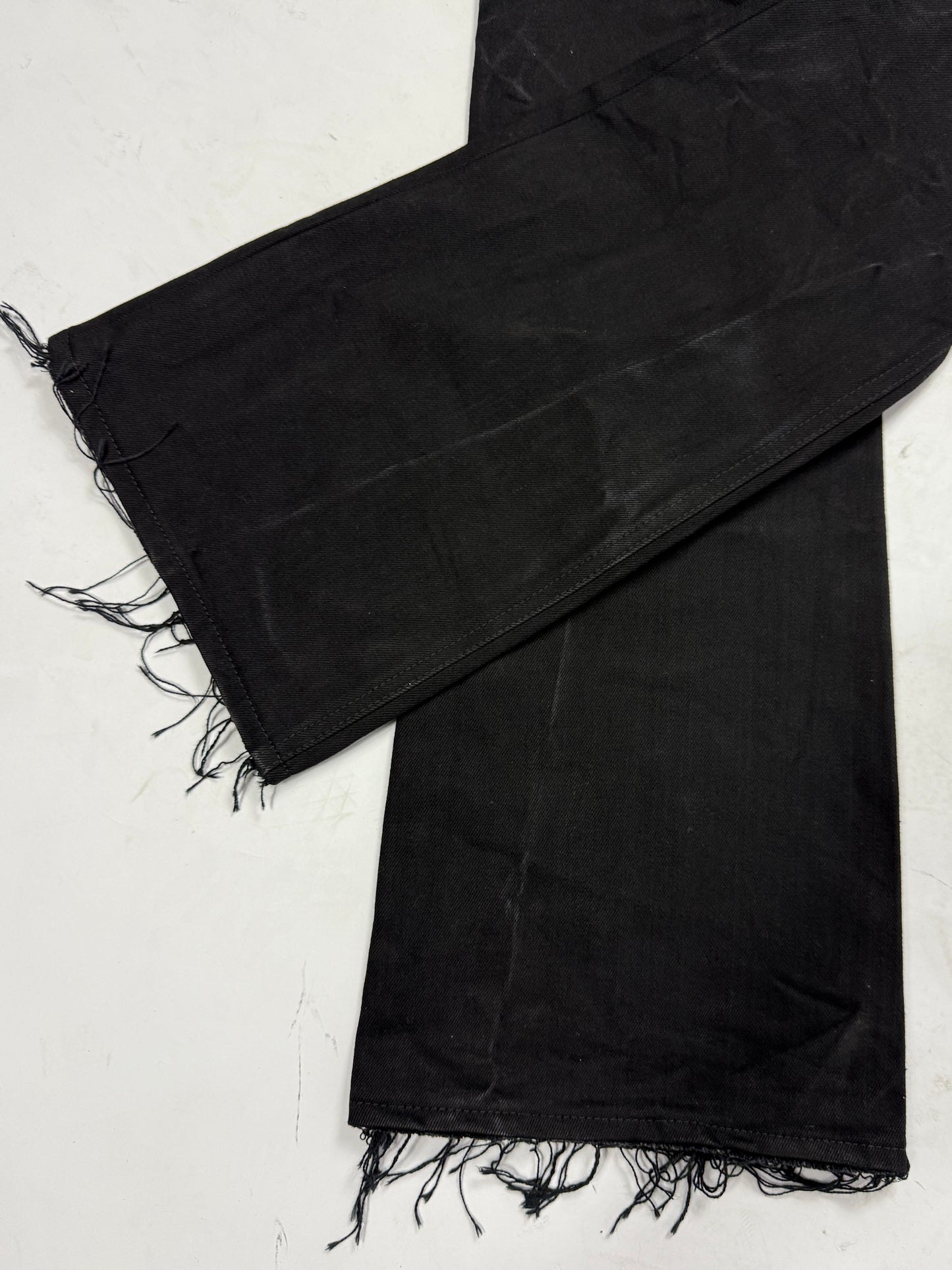 Leather dipped Selvedge Denim flared