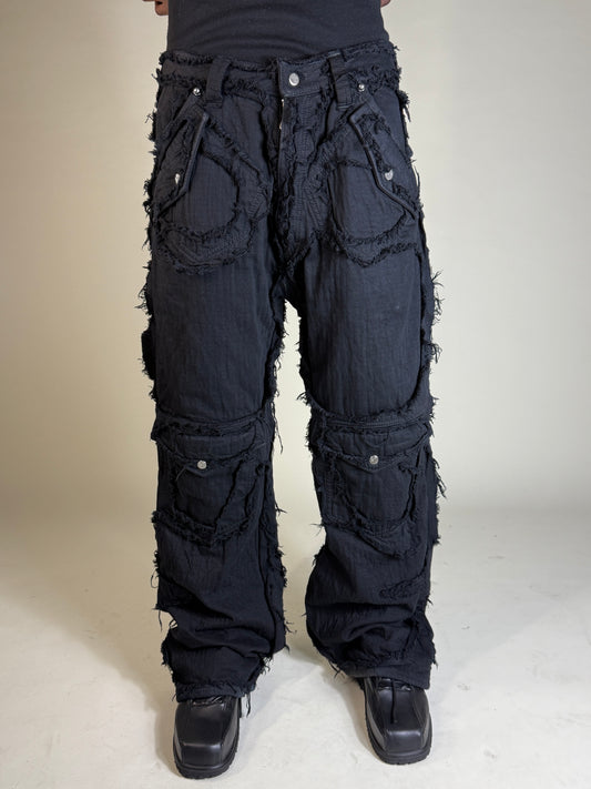 Cut-out cargo trousers