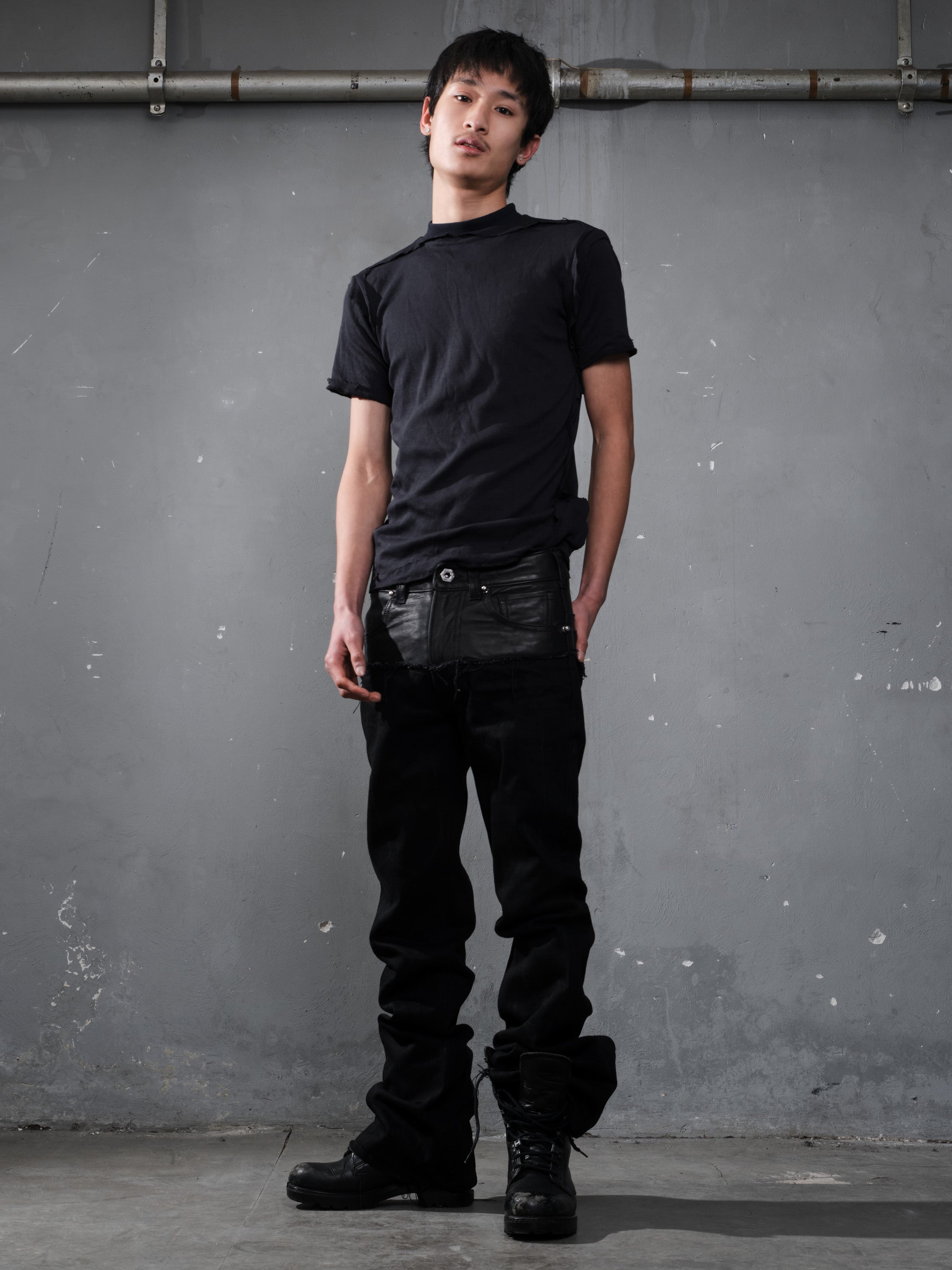 Leather dipped Selvedge Denim