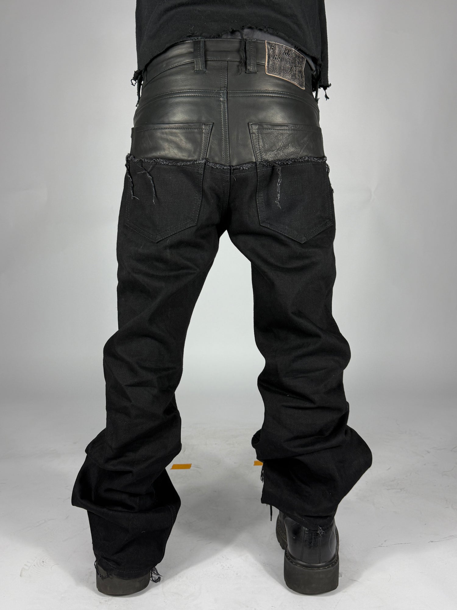 Leather dipped Selvedge Denim flared – BRAKKA GARMENTS