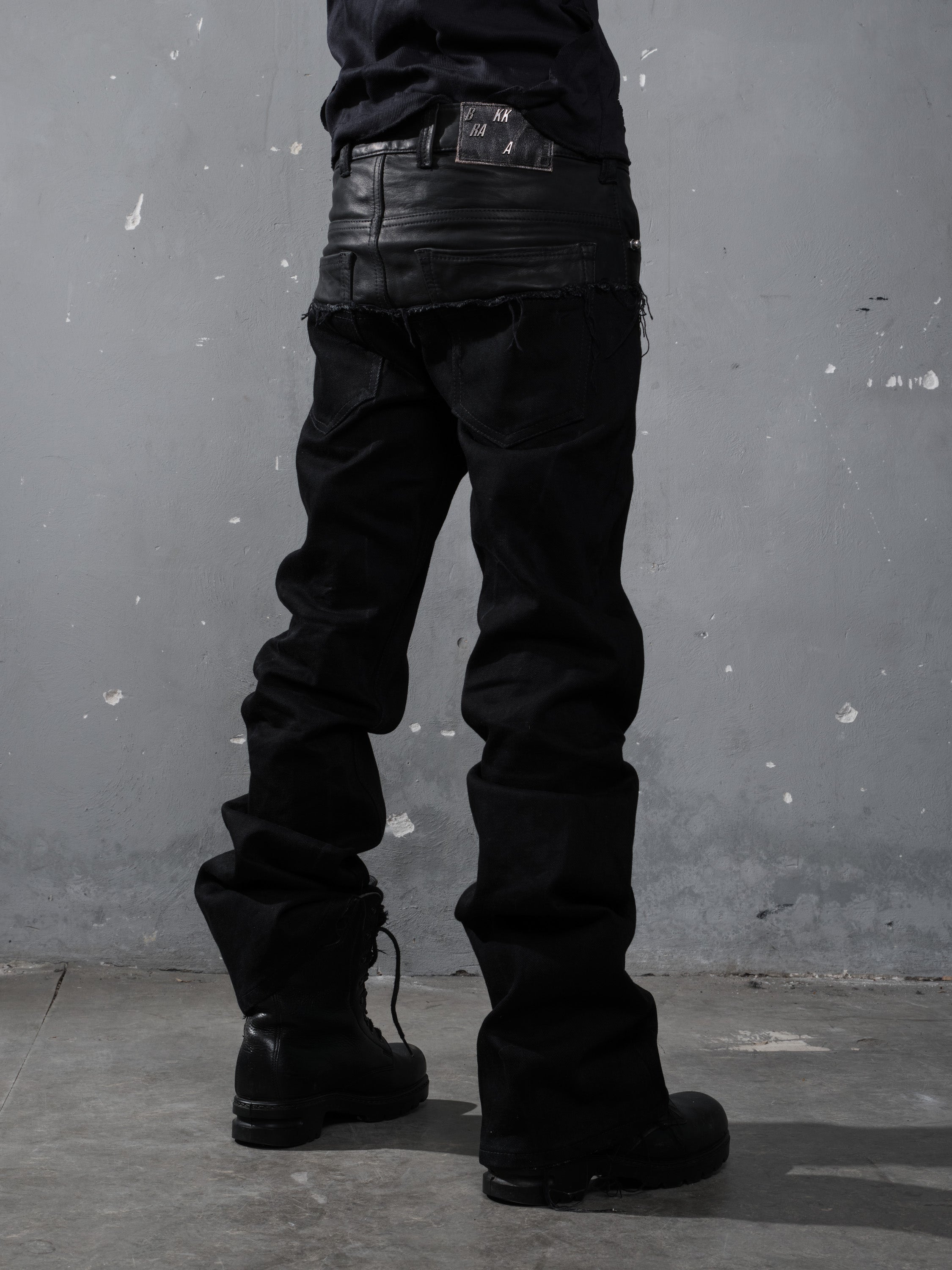 Leather dipped Selvedge Denim