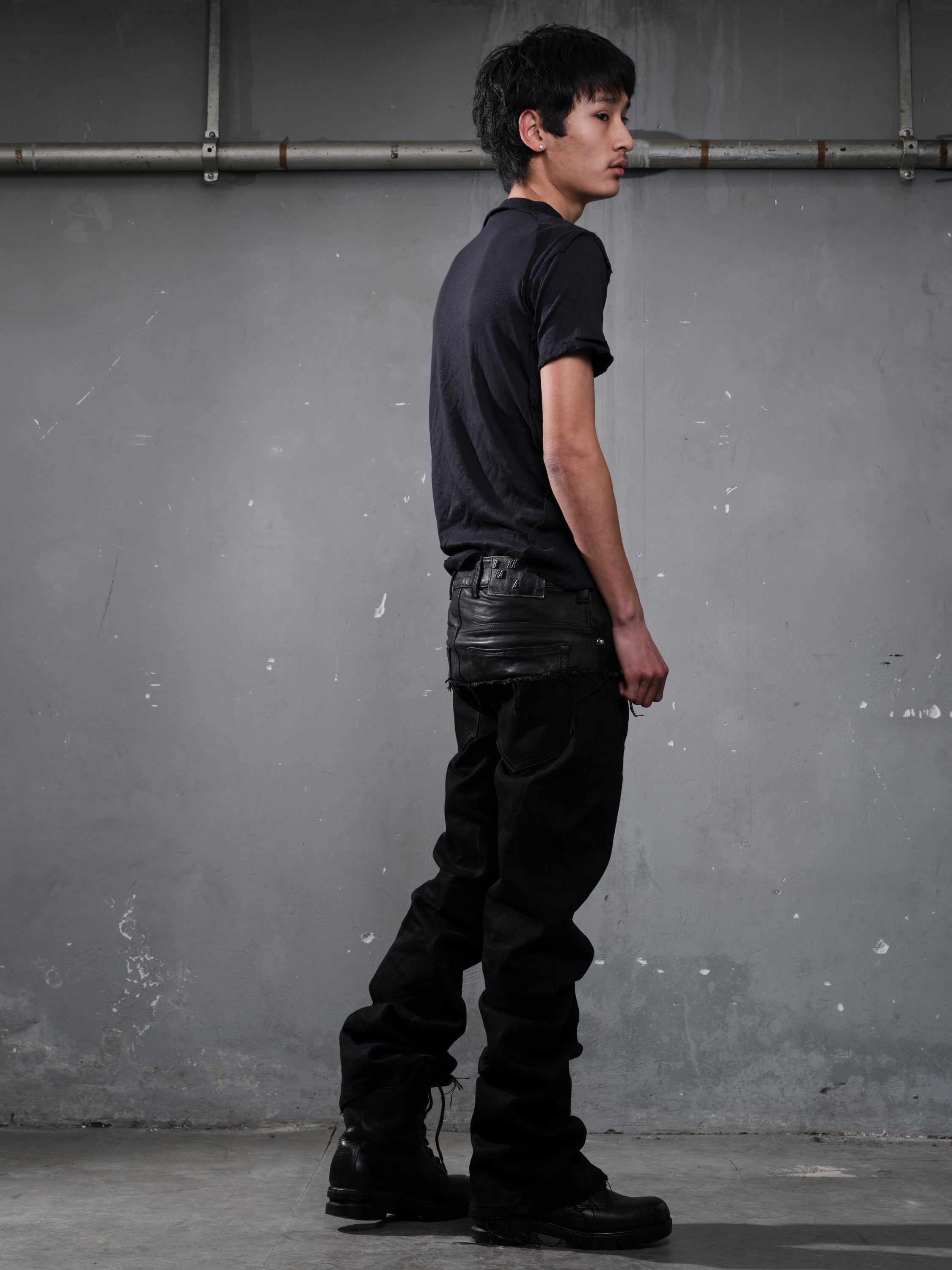 Leather dipped Selvedge Denim