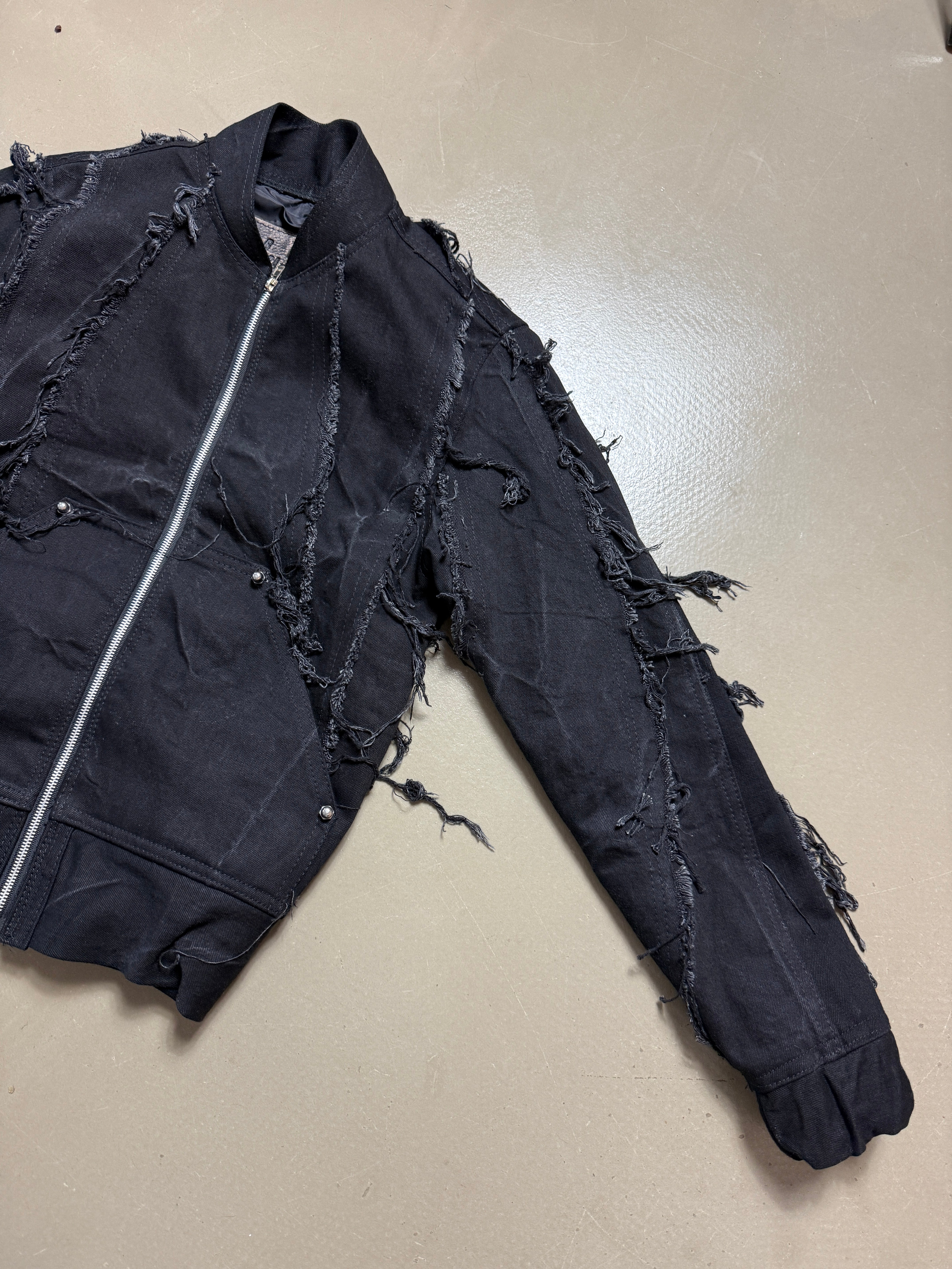 COBRA BLACK FRAYED JACKET
