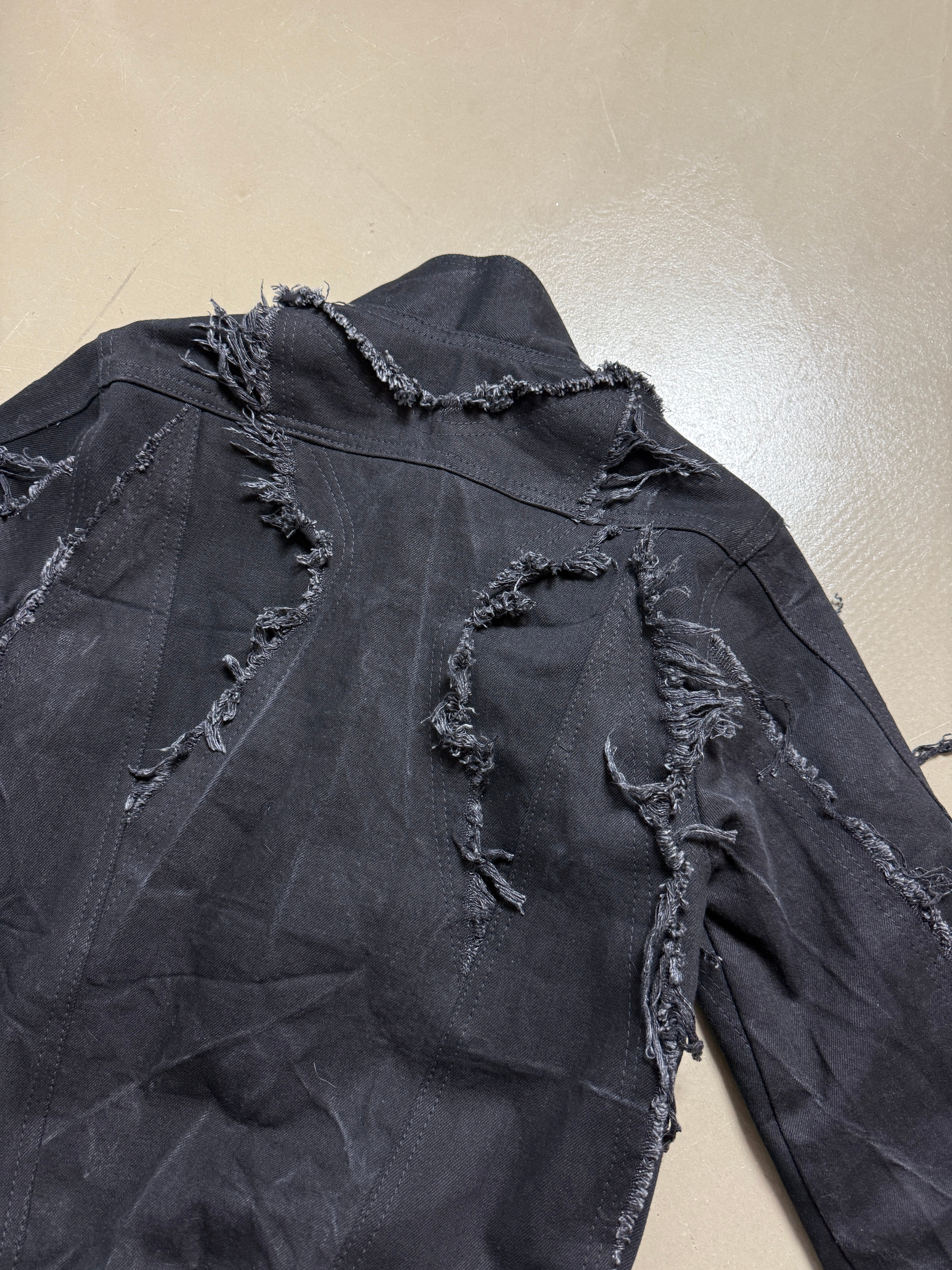 COBRA BLACK FRAYED JACKET