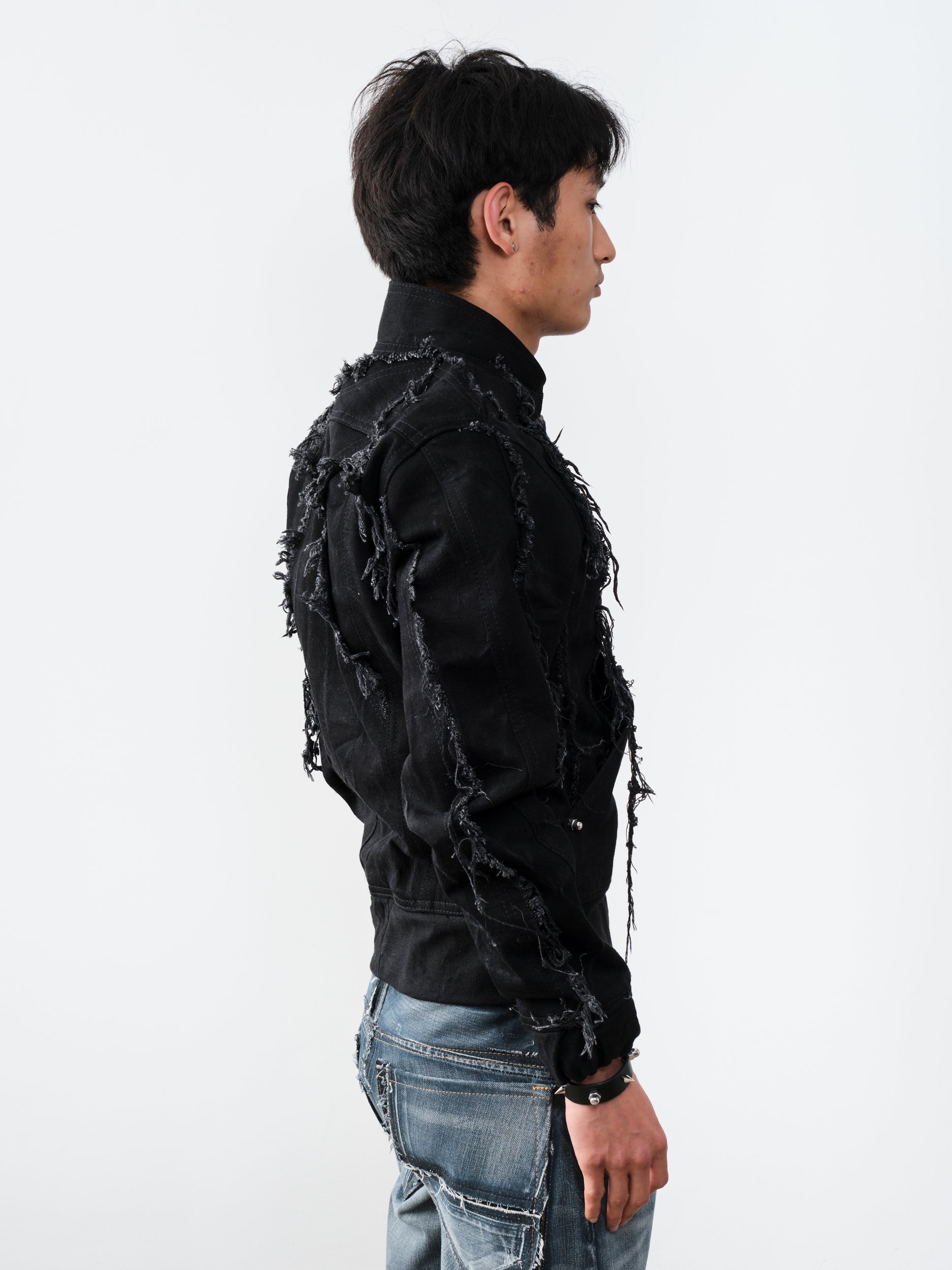 COBRA BLACK FRAYED JACKET