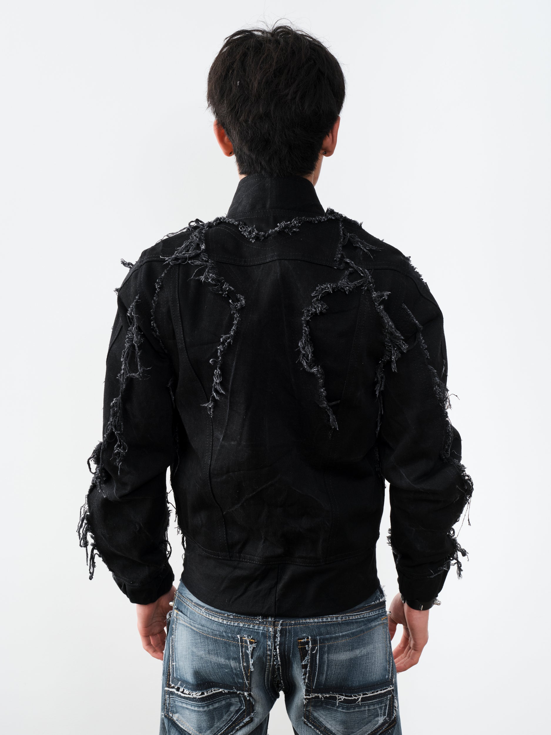 COBRA BLACK FRAYED JACKET