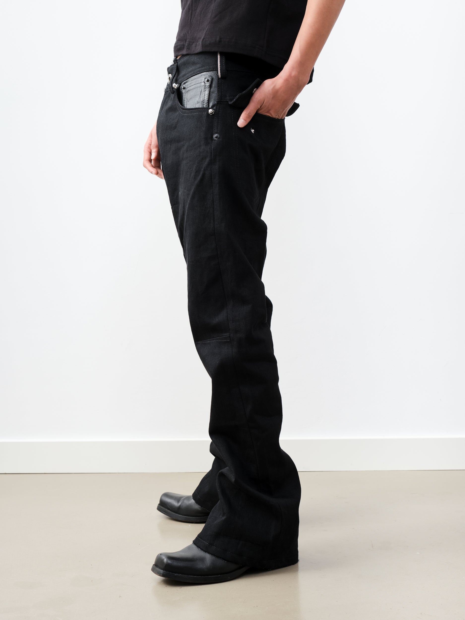 COBRA BLACK DENIM FLARED