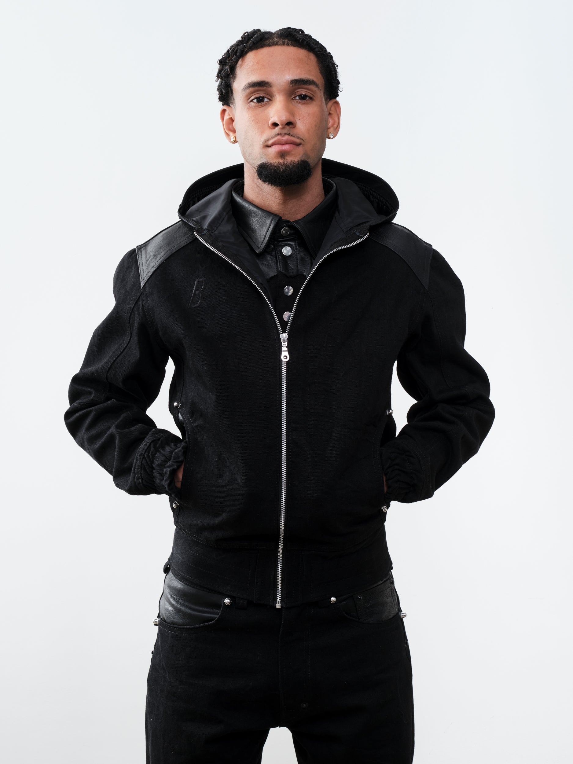 COBRA BLACK HOODED JACKET