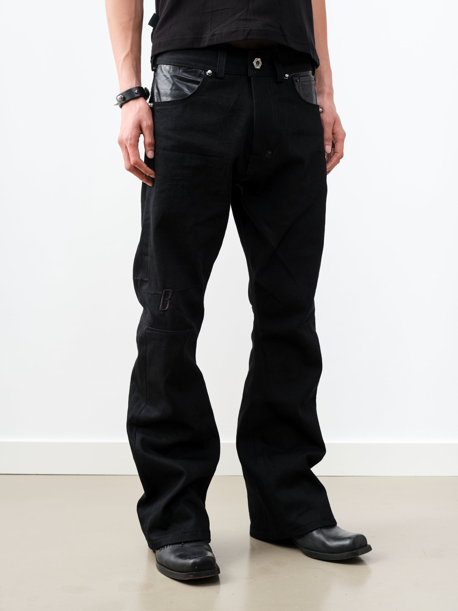 COBRA BLACK DENIM FLARED
