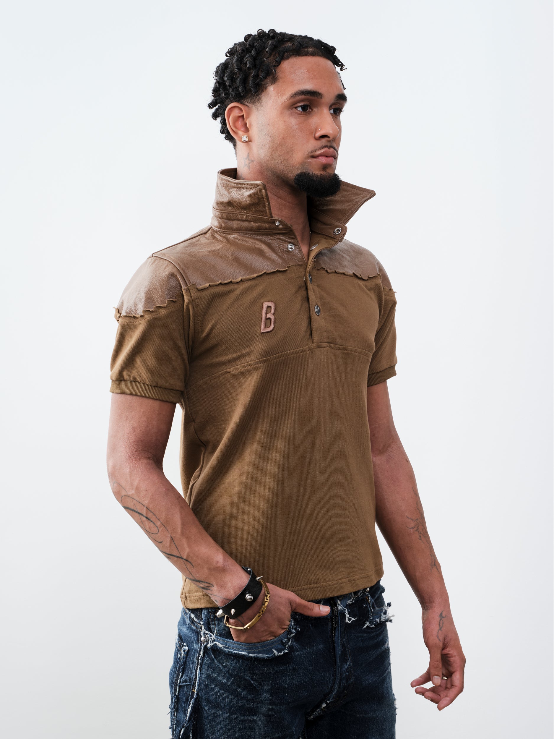 THE LEATHER DIPPED POLO MOCCA