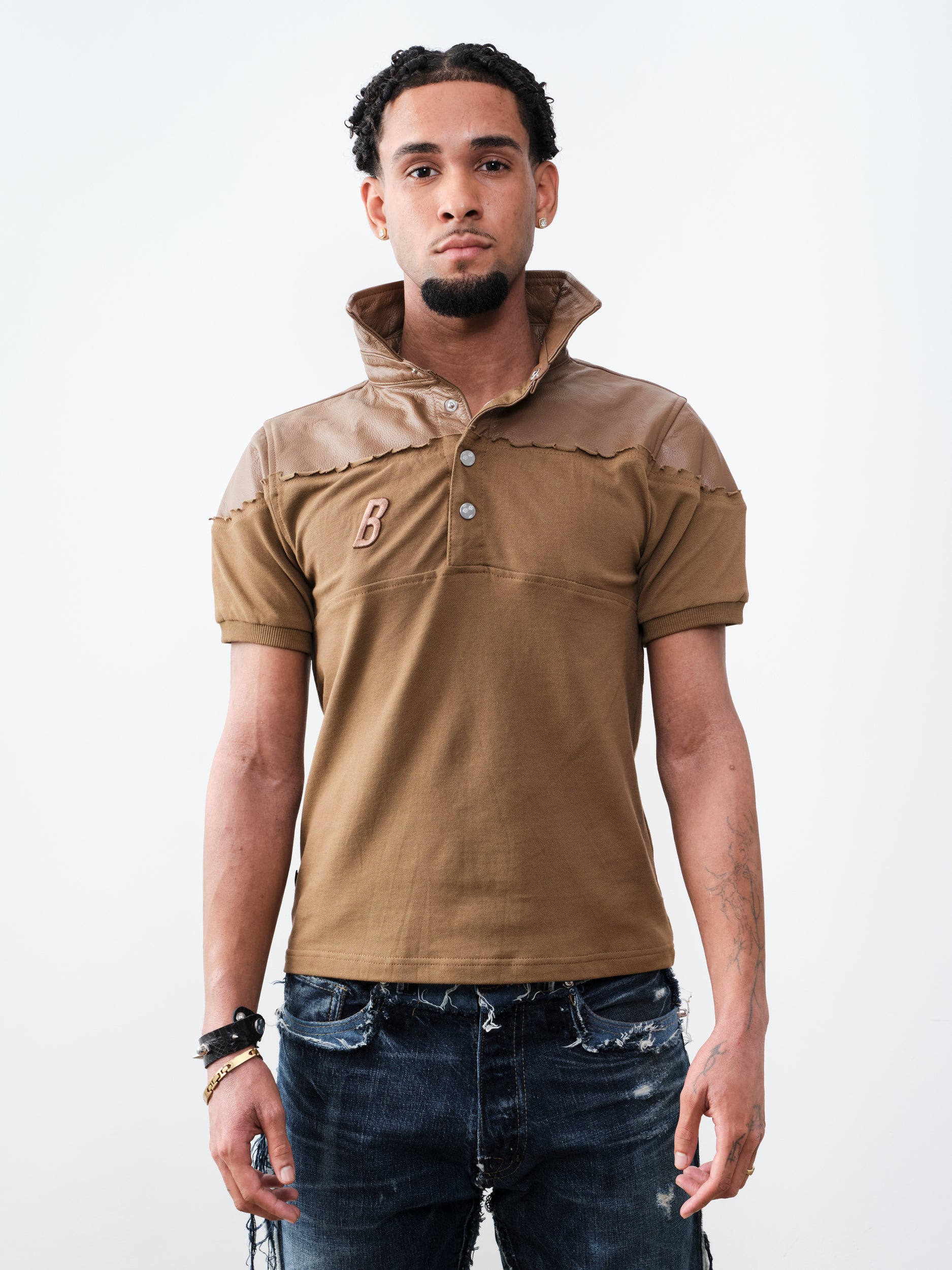 THE LEATHER DIPPED POLO MOCCA